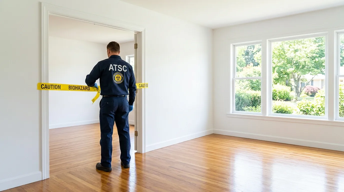 Certified biohazard cleanup crew performing Crime Scene Cleanup in Jericho